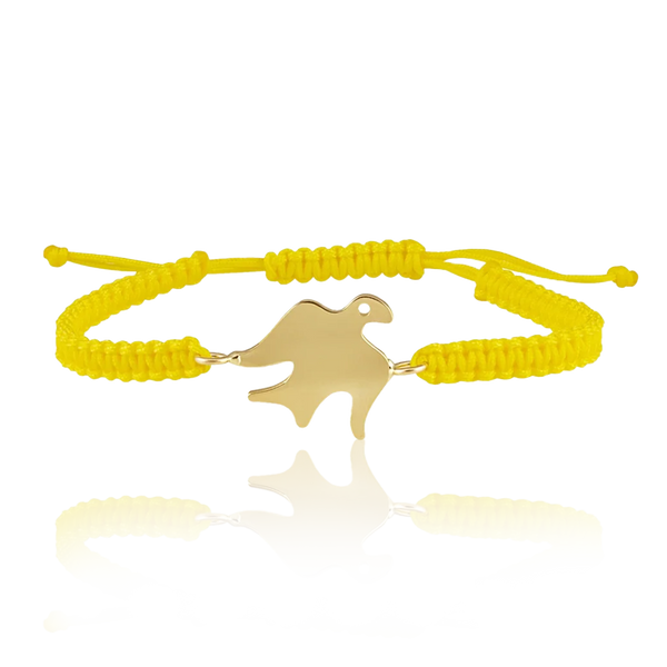 Yellow Cord Bird Friendship Bracelet