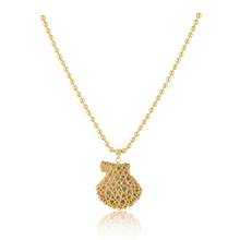 Load image into Gallery viewer, Orange Lion’s Paw Pendant in shell by Christina Puchi
