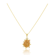 Load image into Gallery viewer, Light Orange Shell Halo Pendant in shell by Christina Puchi
