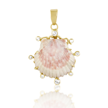 Load image into Gallery viewer, Light Pink Shell Halo Pendant in shell by Christina Puchi

