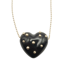 Load image into Gallery viewer, Carved Stone Heart Necklace in carved stone by Christina Puchi
