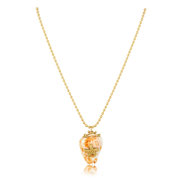 Miter Shell with Starfish Pendant in shell by Christina Puchi