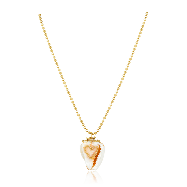 Miter Shell with Starfish Pendant in shell by Christina Puchi
