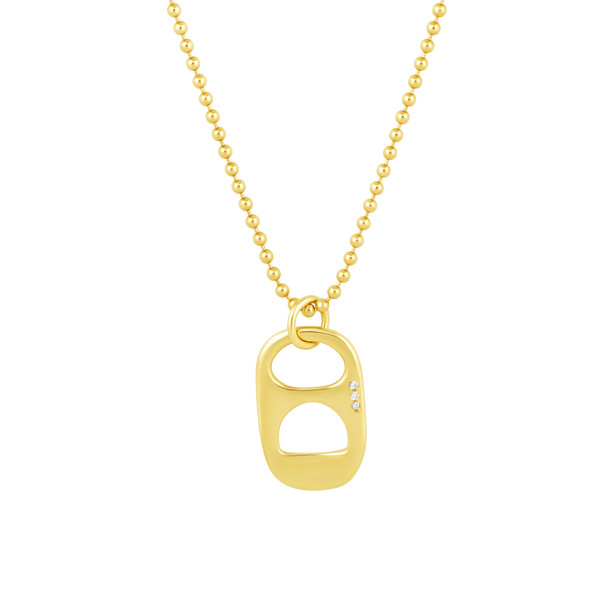 Gold Pop Tops Pendant in gold by Christina Puchi