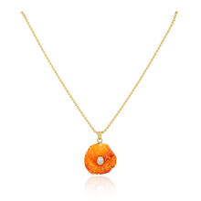 Load image into Gallery viewer, Orange Topaz Shell Pendant in shell by Christina Puchi
