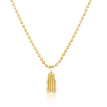 Load image into Gallery viewer, Gold Gummy Bear Pendant in gold by Christina Puchi
