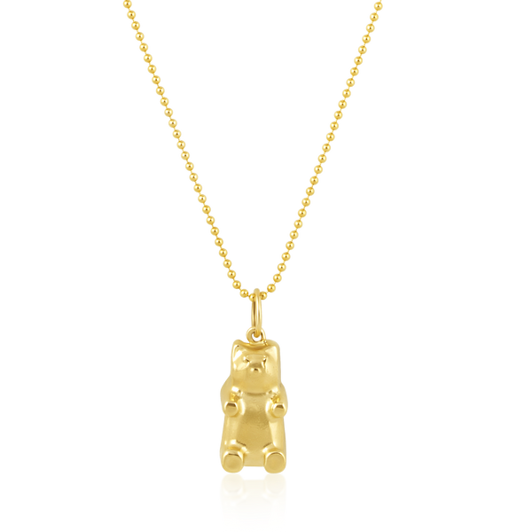 Gold Gummy Bear Pendant in gold by Christina Puchi