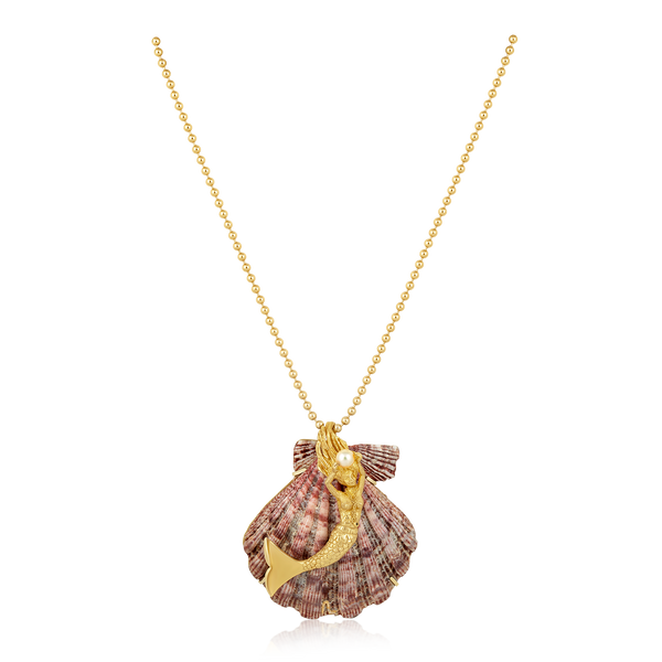Mermaid Shell Pendant in shell by Christina Puchi