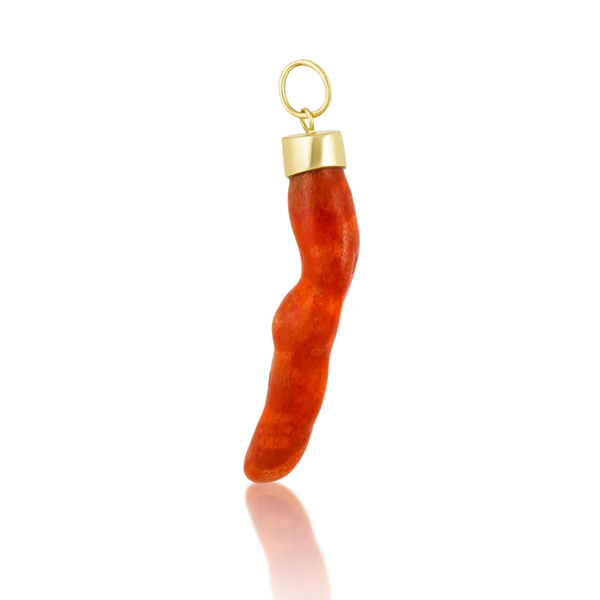 Red Apple Coral Pendant in coral by Christina Puchi