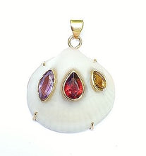 Load image into Gallery viewer, Multi-Stone White Shell Pendant in shell by Christina Puchi
