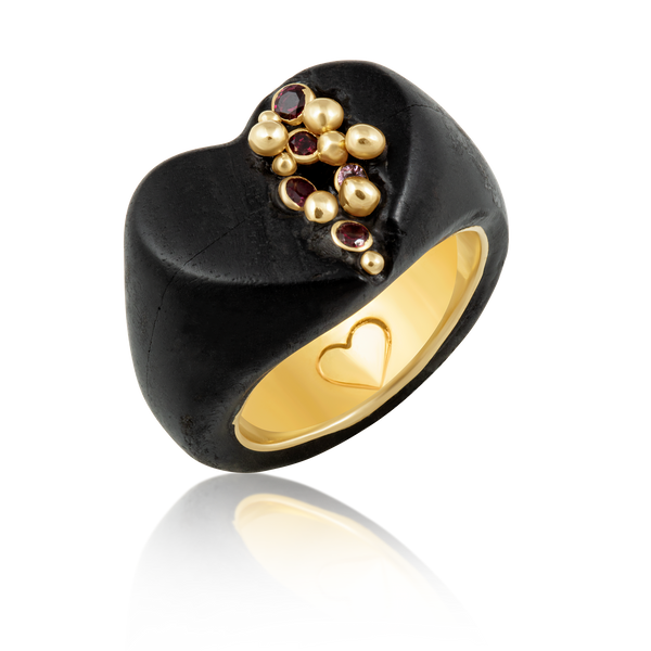 Ebony Heart Ring