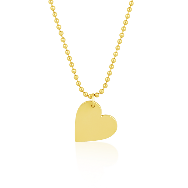 14k Gold Floating Heart Charm