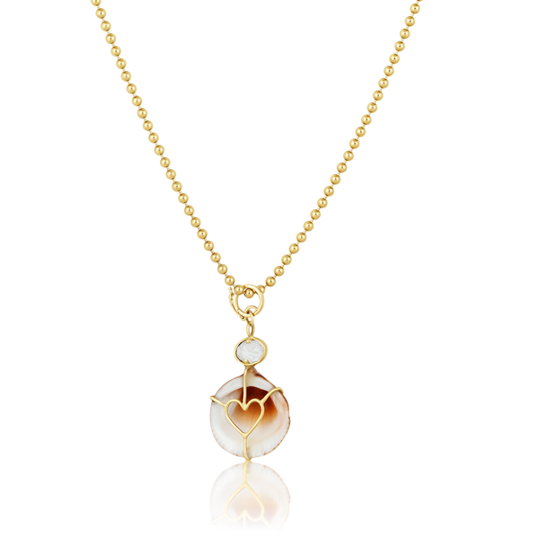 Brown Striped Shell Charm in shell by Christina Puchi