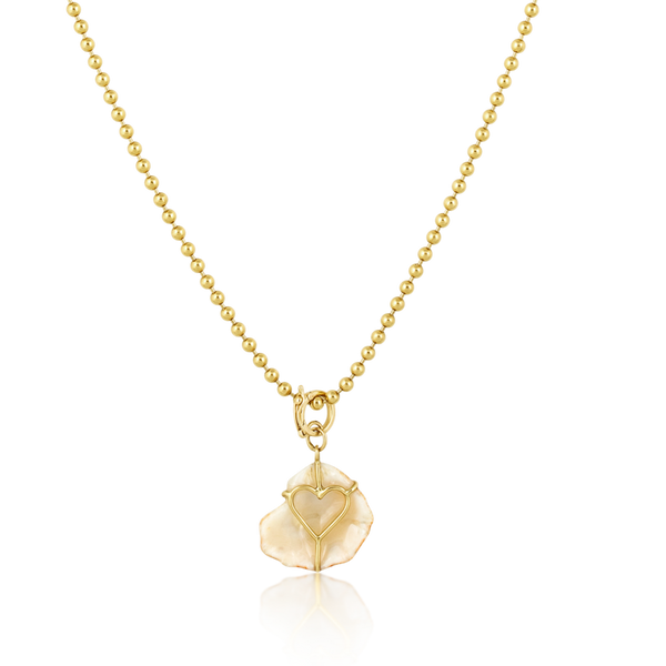 Orange/White Kitten Paw Charm in shell by Christina Puchi