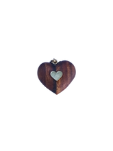 Load image into Gallery viewer, Diamond Walnut Cracked Heart Pendant
