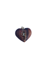 Load image into Gallery viewer, Diamond Walnut Cracked Heart Pendant
