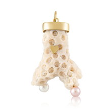 Load image into Gallery viewer, Pearl Coral Pendant in shell by Christina Puchi
