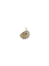 Load image into Gallery viewer, Sapphire Spiral Shell Pendant in shell by Christina Puchi
