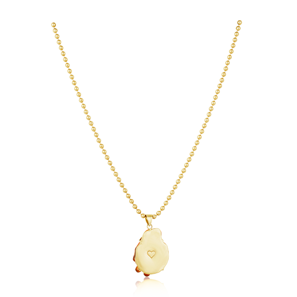 Orange Citrine Shell Pendant in shell by Christina Puchi