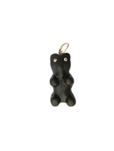 Load image into Gallery viewer, Carved Wood Gummy Bear Pendant in carved wood by Christina Puchi
