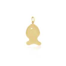 Load image into Gallery viewer, Gold Fish Charm Pendant in gold by Christina Puchi
