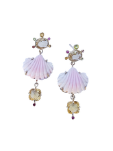 Load image into Gallery viewer, Carved Queen Conch Shell Earrings by Christina Puchi
