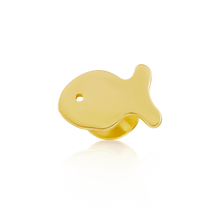 Load image into Gallery viewer, Gold Fish Pin Pendant in gold by Christina Puchi
