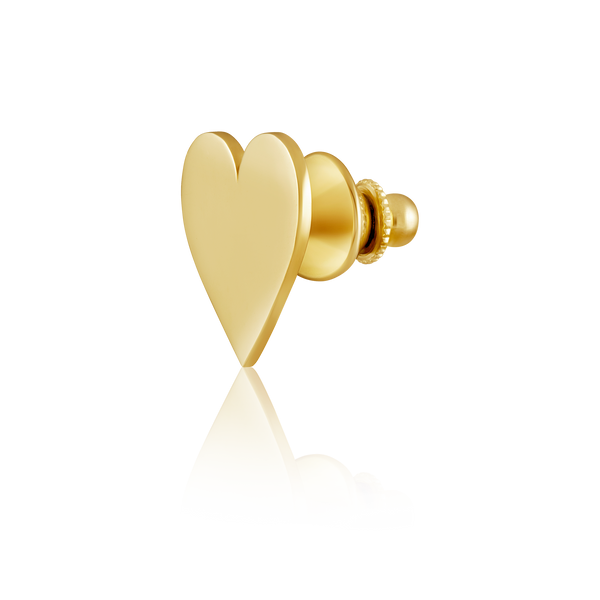 Gold Heart Pin Pendant in gold by Christina Puchi