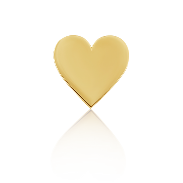 Gold Heart Pin Pendant in gold by Christina Puchi