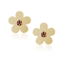 Load image into Gallery viewer, Flower Studs in gold by Christina Puchi
