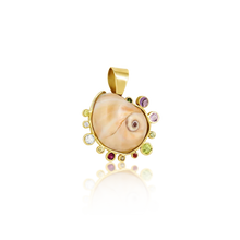 Load image into Gallery viewer, Spiral Shell Halo 2 Pendant in shell by Christina Puchi
