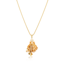 Load image into Gallery viewer, Barnacle Yellow Lion’s Paw Pendant in shell by Christina Puchi
