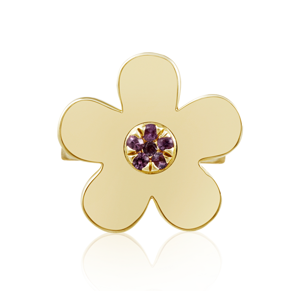 Gold Flower Ring in gold by Christina Puchi