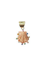 Load image into Gallery viewer, Tiny Lion's Paw Multicolor Halo Pendant in shell by Christina Puchi
