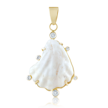 Load image into Gallery viewer, White Kitten's Paw Shell Pendant in shell by Christina Puchi
