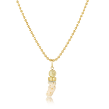 Load image into Gallery viewer, Yellow Coral Cabochon Pendant in shell by Christina Puchi
