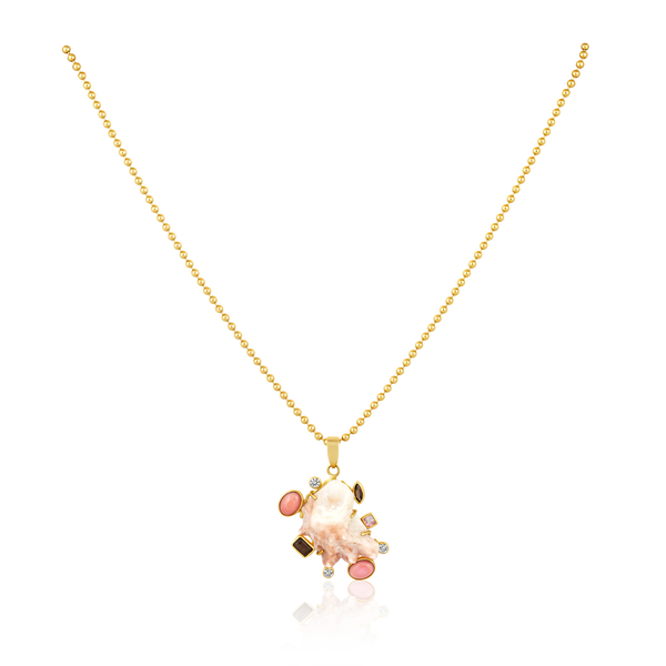 Lilac Kitten Paw Halo Pendant