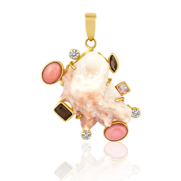 Lilac Kitten Paw Halo Pendant