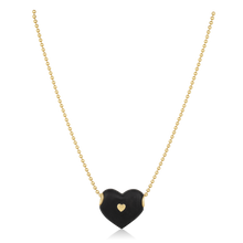 Load image into Gallery viewer, Ebony Studded Heart Bead Pendant in carved wood by Christina Puchi
