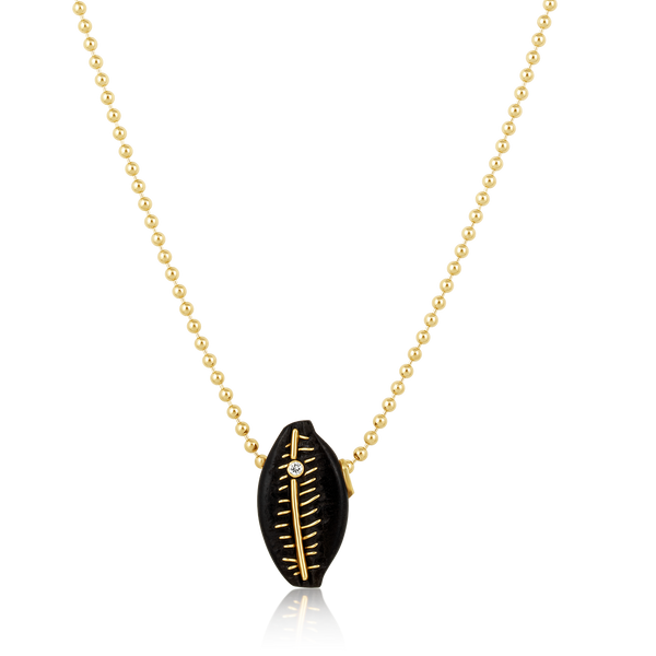 Carved Ebony Cowrie Shell