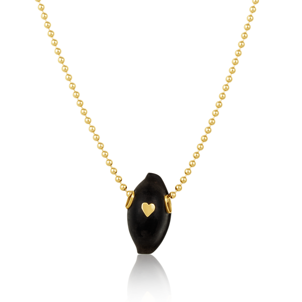 Carved Ebony Cowrie Shell