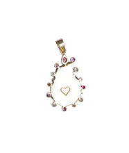 Load image into Gallery viewer, Purple Ombre Shell Halo Pendant in shell by Christina Puchi
