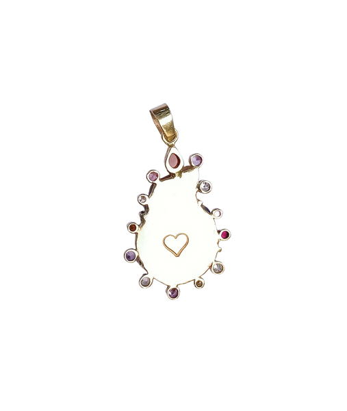 Purple Ombre Shell Halo Pendant in shell by Christina Puchi