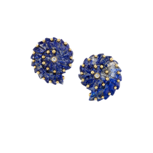 Load image into Gallery viewer, Carved Stone Ammonite Earrings in carved stone by Christina Puchi
