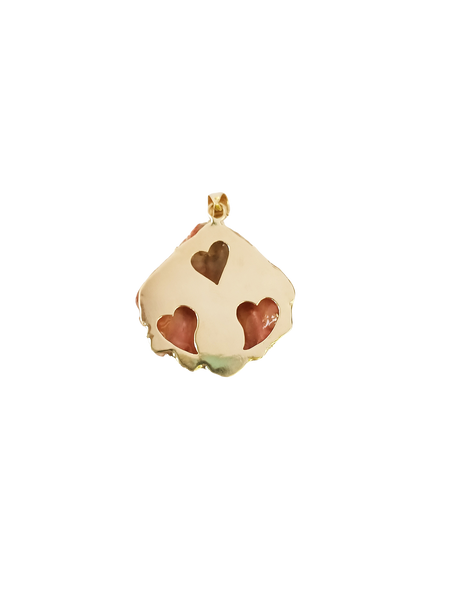 Pink Ruffled Lion's Paw Pendant in shell by Christina Puchi