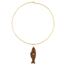 Load image into Gallery viewer, Walnut Swedish Fish Pendant by Christina Puchi
