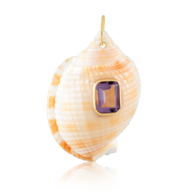 Load image into Gallery viewer, Amethyst Shell Pendant in shell by Christina Puchi
