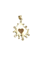 Load image into Gallery viewer, White Kitten's Paw Diamond Halo Pendant in shell by Christina Puchi
