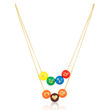 Load image into Gallery viewer, Candy Letter Necklace in gold by Christina Puchi
