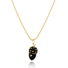 Load image into Gallery viewer, Ebony Acorn Pendants in carved wood by Christina Puchi
